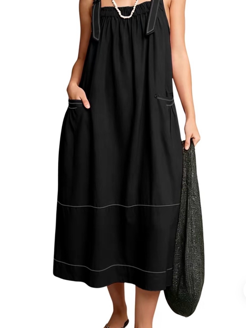 Black Barrel Dress
